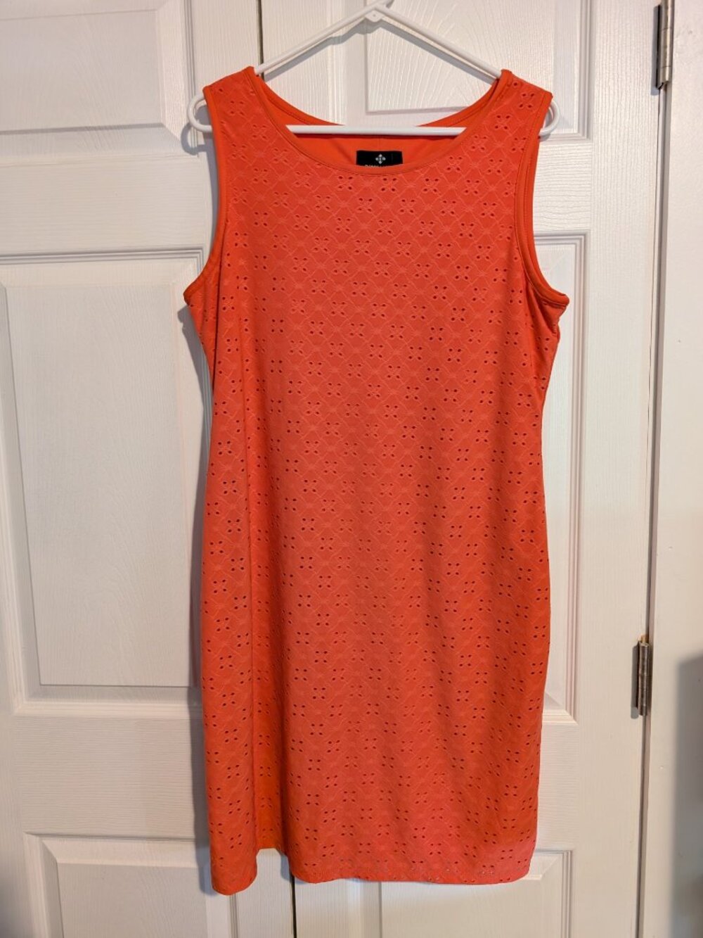 Ronnie Nicole Coral Geometric Lace Dress size Large